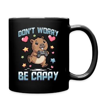 Capybara Gamer Gaming - Tasse einfarbig - Schwarz - Rechts