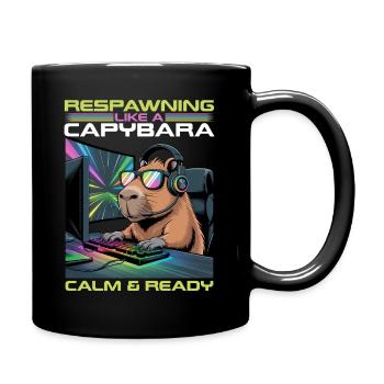 Capybara PC Gamer Gaming - Tasse einfarbig - Schwarz - Rechts