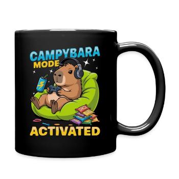 Capybara Gamer Gaming - Tasse einfarbig - Schwarz - Rechts