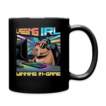Capybara PC Gamer Gaming - Tasse einfarbig - Schwarz - Rechts
