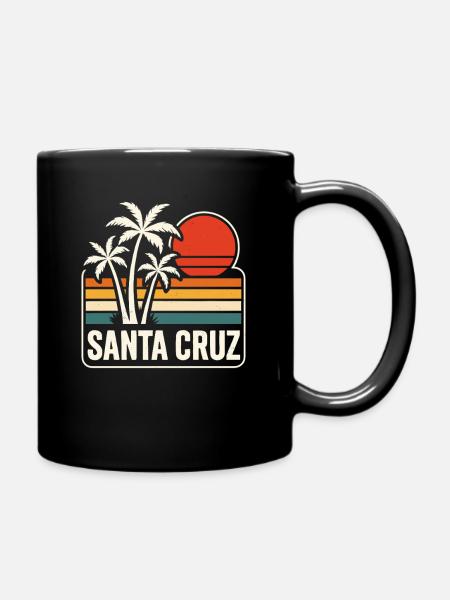 Santa Cruz Sunset - Full Colour Mug - black