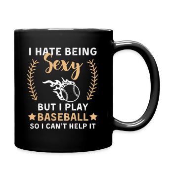 Baseball Saying Baseball Team Design - Full Colour Mug - black - Right