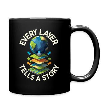 Geographic Information Systems Every Layer - Full Colour Mug - black - Right