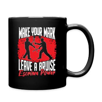 Escrima Power Arnis Kampfsport - Tasse einfarbig - Schwarz - Rechts