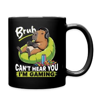 Capybara Gamer Gaming - Tasse einfarbig - Schwarz - Rechts
