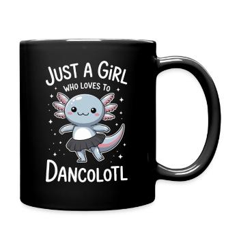 Just a girl who loves dances Axolotl Gift Idea - Full Colour Mug - black - Right
