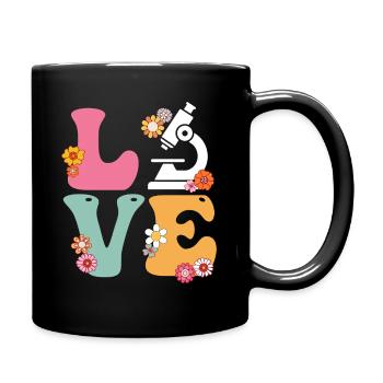 Amour Scientifique de laboratoire médical Boho Arc-en-ciel MLS - Mug uni - noir - Droite