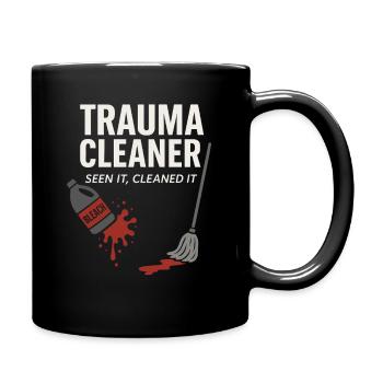 Forensic Cleaner Dark Humor Tatort Biohazard - Tasse einfarbig - Schwarz - Rechts