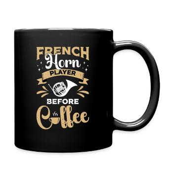 French Horn Player Before Musician Coffee Lover - Full Colour Mug - black - Right
