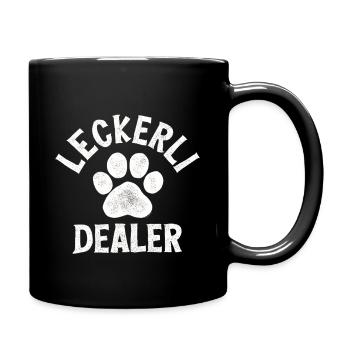 Hundebesitzer lustiger Spruch Hund Geschenk Idee - Tasse einfarbig - Schwarz - Rechts