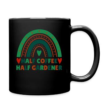 Gärtner brauchen Kaffee Humor Design - Tasse einfarbig - Schwarz - Rechts