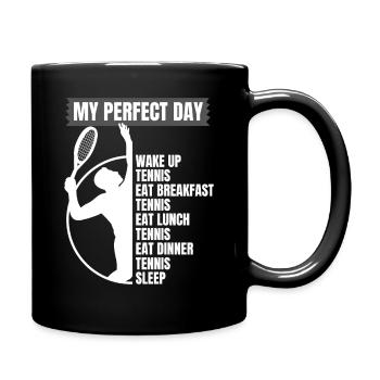 Drôle de Tennis Dicton Design - Mug uni - noir - Droite