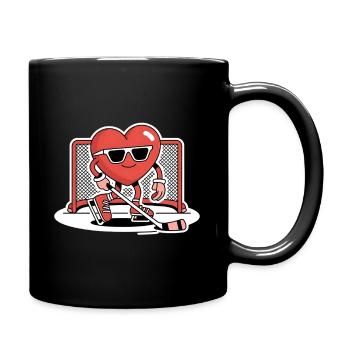Drôle de hockey sur glace gardien de but hockey design - Mug uni - noir - Droite