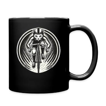 Chat sportif sur le vélo pour les amateurs de vélo de route - Mug uni - noir - Droite