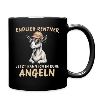 Ruhestand In Ruhe Angeln Ziege Rentner - Tasse einfarbig - Schwarz - Rechts