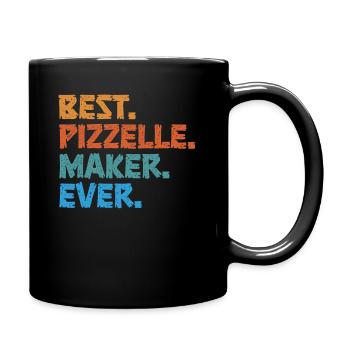 Pizzelle Waffle - Italian Waffles - Full Colour Mug - black - Right