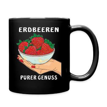 ERDBEEREN HAND PURER GENUSS - Tasse einfarbig - Schwarz - Rechts