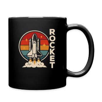 Raketen Rocket Fans - Tasse einfarbig - Schwarz - Rechts