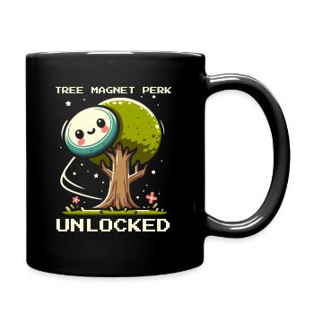 Aimant d’arbre | Arbres de disc golf lançant des chaînes de précision - Mug uni - noir - Droite