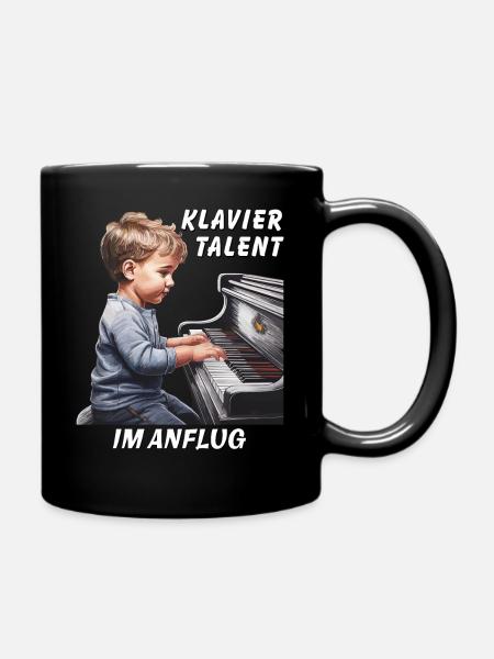 KLAVIERTALENT IM ANFLUG - Tasse einfarbig - Schwarz