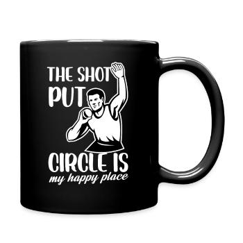 Shot Put Circle My Happy Place Design - Tasse einfarbig - Schwarz - Rechts