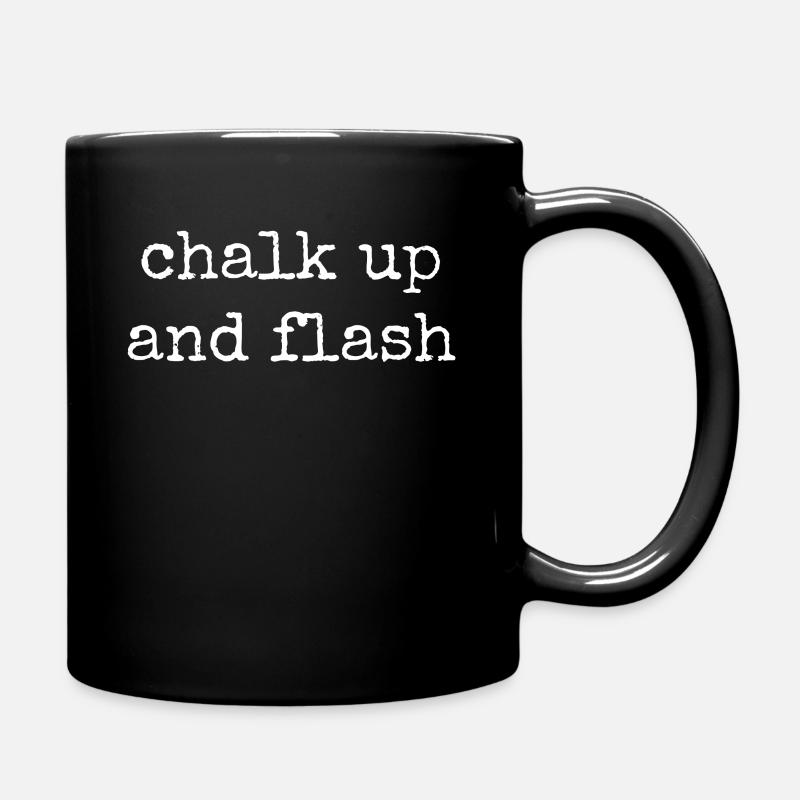 Boulderer Chalk Up Und Flash Bouldering - Tasse einfarbig - Schwarz