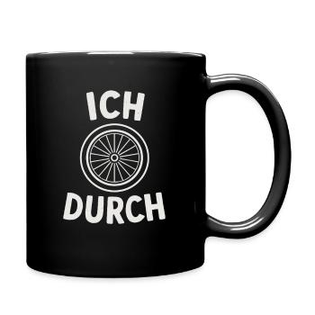 Ich dreh durch – Fahrrad - Tasse einfarbig - Schwarz - Rechts
