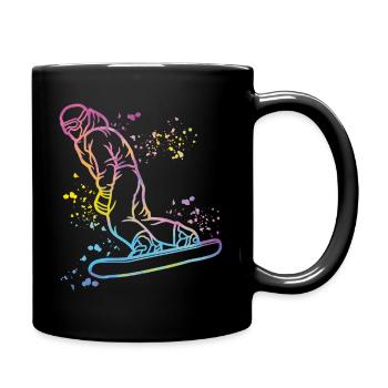 Snowboarder Snowboarding Snowboard - Full Colour Mug - black - Right