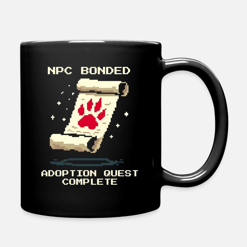 NPC gebondet | Adoptionsquest erfüllt Tierheim - Tasse einfarbig - Schwarz