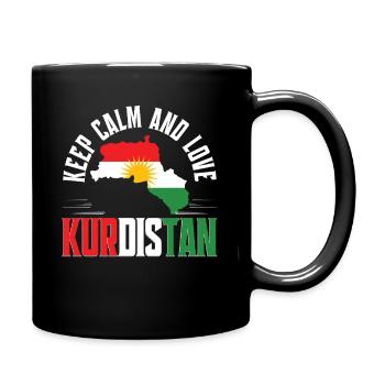 Kurde Kurden Keep Calm And Love Kurdistan - Tasse einfarbig - Schwarz - Rechts