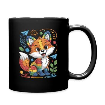 Hors de l’école maternelle, maternelle bunt fuchs - Mug uni - noir - Droite