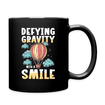 L’apesanteur avec le sourire : plus coloré - Mug uni - noir - Droite