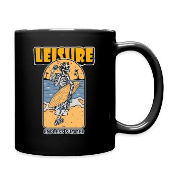 Skeleton Beach Surfer - Tasse einfarbig - Schwarz - Rechts