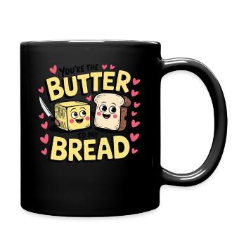 L’amour du beurre et du pain - Mug uni - noir - Droite