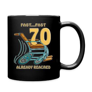 JEÛNE D’ANNIVERSAIRE... PRÈS DE 70 DÉJÀ ATTEINTS - Mug uni - noir - Droite