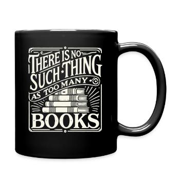 Bibliophile trifft retro buch look - Tasse einfarbig - Schwarz - Rechts