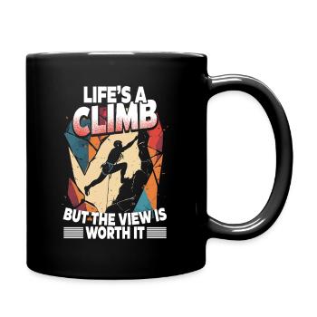 Escalade en salle La vie est une ascension - Mug uni - noir - Droite