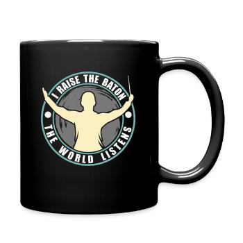 Music Director I Raise The Baton Choir Director - Full Colour Mug - black - Right