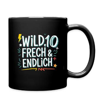 Sauvage, effronté et enfin 10 ans 10e anniversaire - Mug uni - noir - Droite