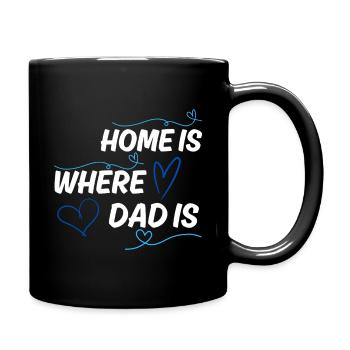 Schönes Vatertag Design für Papa - Tasse einfarbig - Schwarz - Rechts