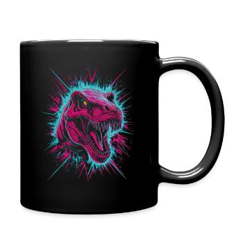Neon Dino - La préhistoire rencontre le futur - Mug uni - noir - Droite