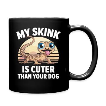 My skink is cuter - lizard with attitude - Full Colour Mug - black - Right