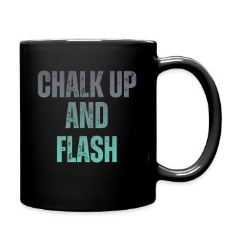 Boulderer Chalk Up Und Flash Bouldering - Tasse einfarbig - Schwarz - Rechts