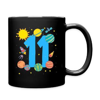 Space adventure for 11-year-old explorers - Full Colour Mug - black - Right