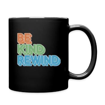 Be Kind Rewind Motif rétro pour les cinéphiles - Mug uni - noir - Droite