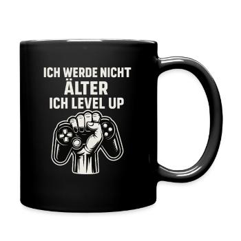 Je ne vieillis pas, je monte de niveau - Mug uni - noir - Droite