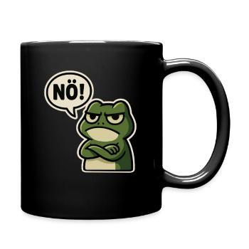 Nö Frosch – Genervt & Lustig - Tasse einfarbig - Schwarz - Rechts