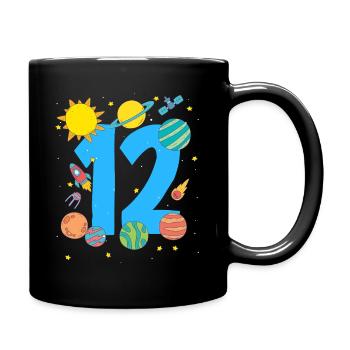 Space Adventure Number 12 - Full Colour Mug - black - Right