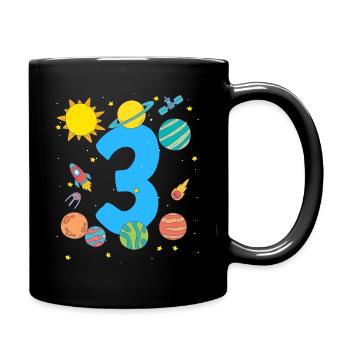 Space Adventure for Birthday Girl - Full Colour Mug - black - Right