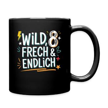 Sauvage, effronté et enfin 8 ans 8e anniversaire - Mug uni - noir - Droite